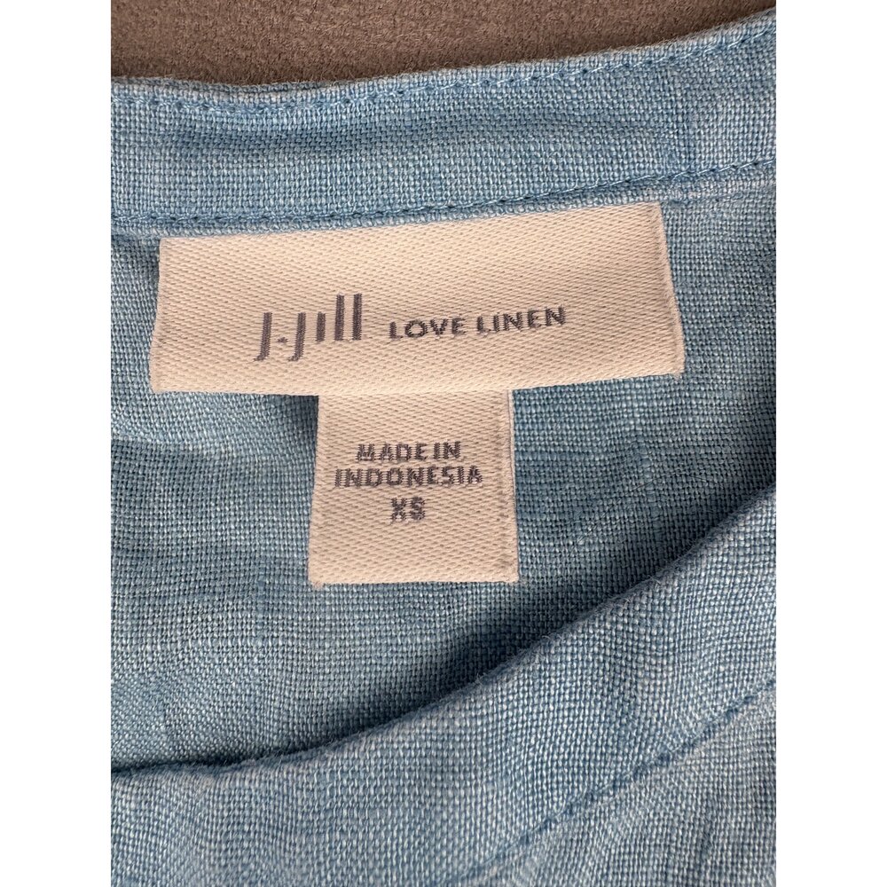 J. Jill Light Blue Sleeveless Midi Dress XS - Picture 4 of 10